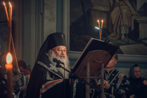 Владыка Тихон совершил утреню с чтением Великого канона в Успенском (Михаило-Архангельском) соборе Орла