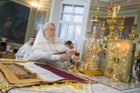 В навечерие Рождества Христова (Рождественский сочельник) митрополит Орловский и Болховский Тихон совершил Литургию в Ахтырском кафедральном соборе Орла. 6 января 2020 г. В навечерие Рождества Христова (Рождественский сочельник) митрополит Орловский и Болховский Тихон совершил Литургию в Ахтырском кафедральном соборе Орла. 6 января 2020 г.