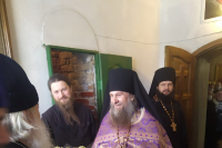 В день памяти 40 мучеников Севастийских митрополит Орловский и Болховский Тихон возглавил Божественную литургию Преждеосвященных Даров в храме Рождества Христова села Путимец Орловского района. 22 марта 2021 г.