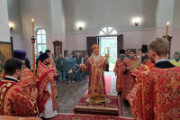 В день отдания праздника Пасхи митрополит Орловский и Болховский Тихон возглавил Литургию в монастыре во имя святого Кукши во Мценском районе. 9 июня 2021 г.