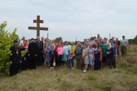 В праздник Преображения Господня в селе Шашкино Мценского района освящен поклонный крест. 19 августа 2021 г.