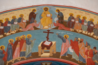 В Неделю 4-ю Великого поста и день памяти преподобного Иоанна Лествичника митрополит Орловский и Болховский Тихон совершил Литургию святителя Василия Великого в Покровском храме села Спасское (Салтыки) Орловского муниципального округа. 26 марта 2023 г.