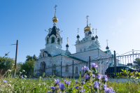 В Неделю 6-ю по Пятидесятнице и праздник перенесения мощей святителя Филиппа, митрополита Московского и всея России, чудотворца, митрополит Орловский и Болховский Тихон совершил Божественную литургию в храме Иверской иконы Божией Матери города Орла. 16 июля 2023 г.