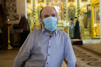В праздник Похвалы Божией Матери (Субботу Акафиста) митрополит Орловский и Болховский Тихон совершил Божественную литургию в Свято-Никольском храме города Орла. 9 апреля 2022 г.
