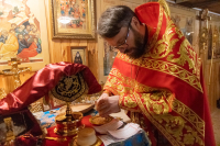 В день памяти великомученицы Екатерины митрополит Орловский и Болховский Тихон возглавил Божественную литургию в храме мучениц Веры, Надежды, Любови и матери их Софии в микрорайоне «Зареченский» города Орла. 7 декабря 2022 г.