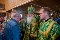 В канун Недели 6-й Великого поста, ваий, праздника Входа Господня в Иерусалим митрополит Орловский и Болховский Тихон совершил всенощное бдение в храме мучениц Веры, Надежды, Любови и матери их Софии в микрорайоне «Зареченский» города Орла. 27 апреля 2024 г.
