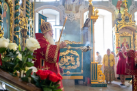 В день Пророка Илии и по случаю 250 летней годовщины со дня рождения храма, митрополит Орловский и Болховский Тихон возглавил Божественную Литургию в Николо-Песковском храме города Орла. 2 августа 2025 года. 