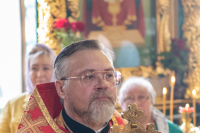 В день Пророка Илии и по случаю 250 летней годовщины со дня рождения храма, митрополит Орловский и Болховский Тихон возглавил Божественную Литургию в Николо-Песковском храме города Орла. 2 августа 2025 года. 