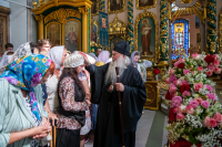 В день Пророка Илии и по случаю 250 летней годовщины со дня рождения храма, митрополит Орловский и Болховский Тихон возглавил Божественную Литургию в Николо-Песковском храме города Орла. 2 августа 2025 года. 
