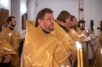 В канун дня памяти священноисповедника Георгия Коссова митрополит Орловский и Болховский Тихон возглавил всенощное бдение в Спасо-Преображенском соборе города Болхова. 8 декабря 2023 г.