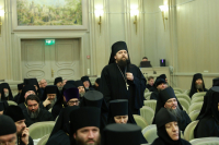 По благословению митрополита Орловского и Болховского Тихона, благочинный монастырей Орловской епархии игумен Иоанн (Бирюков) принял участие в традиционном годовом Собрании ответственных за епархиальные монастыри, организованном Синодальным отделом по монастырям и монашеству. 23 декабря 2025 года, г.Москва По благословению митрополита Орловского и Болховского Тихона, благочинный монастырей Орловской епархии игумен Иоанн (Бирюков) принял участие в традиционном годовом Собрании ответственных за епархиальные монастыри, организованном Синодальным отделом по монастырям и монашеству. 23 декабря 2025 года, г.Москва