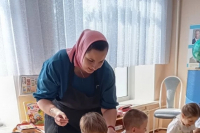 В детском саду № 16 ОАО «РЖД» состоялась встреча представителей отдела дошкольного образования Орловской епархии иерея Максима Кондрашина и Светланы Игнашиной с воспитанниками старших групп. 19 марта 2026 года, г.Орел