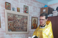 Клирик Свято-Троицкого храма совершил праздничную Пасхальную службу в храме медроты Гуляйпольского направления