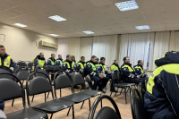 Председатель епархиального отдела по взаимодействию с правоохранительными учреждениями иерей Евгений Щенников провёл встречу с личным составом отдельного батальона ГИБДД регионального управления ведомства и с курсантам ОЮИ. 30-31 марта 2026 года, г.Орел