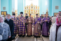 В Неделю 3-ю Великого поста, Крестопоклонную, в день празднования иконы Божией Матери «Державная» и в годовщину со дня преставления схиархимандрита Илия (Ноздрина), в храме Сретения Господня поселка Вятский Посад Орловского муниципального округа была совершена архиерейская Божественная литургия. 15 марта 2026 года, Орловский муниципальный округ В Неделю 3-ю Великого поста, Крестопоклонную, в день празднования иконы Божией Матери «Державная» и в годовщину со дня преставления схиархимандрита Илия (Ноздрина), в храме Сретения Господня поселка Вятский Посад Орловского муниципального округа была совершена архиерейская Божественная литургия. 15 марта 2026 года, Орловский муниципальный округ