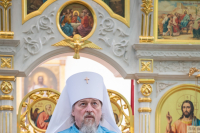 В Неделю 3-ю Великого поста, Крестопоклонную, в день празднования иконы Божией Матери «Державная» и в годовщину со дня преставления схиархимандрита Илия (Ноздрина), в храме Сретения Господня поселка Вятский Посад Орловского муниципального округа была совершена архиерейская Божественная литургия. 15 марта 2026 года, Орловский муниципальный округ В Неделю 3-ю Великого поста, Крестопоклонную, в день празднования иконы Божией Матери «Державная» и в годовщину со дня преставления схиархимандрита Илия (Ноздрина), в храме Сретения Господня поселка Вятский Посад Орловского муниципального округа была совершена архиерейская Божественная литургия. 15 марта 2026 года, Орловский муниципальный округ
