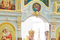В Неделю 3-ю Великого поста, Крестопоклонную, в день празднования иконы Божией Матери «Державная» и в годовщину со дня преставления схиархимандрита Илия (Ноздрина), в храме Сретения Господня поселка Вятский Посад Орловского муниципального округа была совершена архиерейская Божественная литургия. 15 марта 2026 года, Орловский муниципальный округ В Неделю 3-ю Великого поста, Крестопоклонную, в день празднования иконы Божией Матери «Державная» и в годовщину со дня преставления схиархимандрита Илия (Ноздрина), в храме Сретения Господня поселка Вятский Посад Орловского муниципального округа была совершена архиерейская Божественная литургия. 15 марта 2026 года, Орловский муниципальный округ