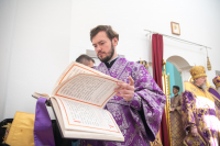 В Неделю 3-ю Великого поста, Крестопоклонную, в день празднования иконы Божией Матери «Державная» и в годовщину со дня преставления схиархимандрита Илия (Ноздрина), в храме Сретения Господня поселка Вятский Посад Орловского муниципального округа была совершена архиерейская Божественная литургия. 15 марта 2026 года, Орловский муниципальный округ В Неделю 3-ю Великого поста, Крестопоклонную, в день празднования иконы Божией Матери «Державная» и в годовщину со дня преставления схиархимандрита Илия (Ноздрина), в храме Сретения Господня поселка Вятский Посад Орловского муниципального округа была совершена архиерейская Божественная литургия. 15 марта 2026 года, Орловский муниципальный округ