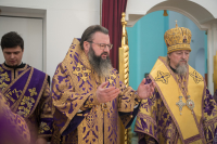 В Неделю 3-ю Великого поста, Крестопоклонную, в день празднования иконы Божией Матери «Державная» и в годовщину со дня преставления схиархимандрита Илия (Ноздрина), в храме Сретения Господня поселка Вятский Посад Орловского муниципального округа была совершена архиерейская Божественная литургия. 15 марта 2026 года, Орловский муниципальный округ В Неделю 3-ю Великого поста, Крестопоклонную, в день празднования иконы Божией Матери «Державная» и в годовщину со дня преставления схиархимандрита Илия (Ноздрина), в храме Сретения Господня поселка Вятский Посад Орловского муниципального округа была совершена архиерейская Божественная литургия. 15 марта 2026 года, Орловский муниципальный округ