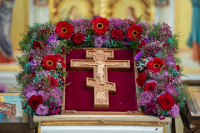 В Неделю 3-ю Великого поста, Крестопоклонную, в день празднования иконы Божией Матери «Державная» и в годовщину со дня преставления схиархимандрита Илия (Ноздрина), в храме Сретения Господня поселка Вятский Посад Орловского муниципального округа была совершена архиерейская Божественная литургия. 15 марта 2026 года, Орловский муниципальный округ В Неделю 3-ю Великого поста, Крестопоклонную, в день празднования иконы Божией Матери «Державная» и в годовщину со дня преставления схиархимандрита Илия (Ноздрина), в храме Сретения Господня поселка Вятский Посад Орловского муниципального округа была совершена архиерейская Божественная литургия. 15 марта 2026 года, Орловский муниципальный округ