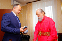 Митрополит Орловский и Болховский Антоний встретился с космонавтом-испытателем Александром Мисуркиным. 15 мая 2018 г.