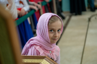 В день памяти преподобного Феодосия, игумена Киево-Печерского, в храме Сретения Господня поселка Вятский Посад совершена Божественная литургия, которую возглавили митрополит Орловский и Болховский Тихон и епископ Североморский и Умбский Тарасий. 16 мая 2026 года.
