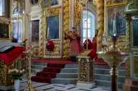 В канун Недели 6-й по Пасхе, о слепом, дня памяти мученицы Пелагии, девы Тарсийской, митрополит Орловский и Болховский Тихон совершил всенощное бдение в Ахтырском кафедральном соборе города Орла. 16 мая 2026 года