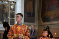 В канун Недели 6-й по Пасхе, о слепом, дня памяти мученицы Пелагии, девы Тарсийской, митрополит Орловский и Болховский Тихон совершил всенощное бдение в Ахтырском кафедральном соборе города Орла. 16 мая 2026 года