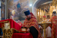 В канун Недели 6-й по Пасхе, о слепом, дня памяти мученицы Пелагии, девы Тарсийской, митрополит Орловский и Болховский Тихон совершил всенощное бдение в Ахтырском кафедральном соборе города Орла. 16 мая 2026 года