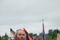 В городе Мценске состоялась Божественная литургия под открытым небом: на месте разрушенного богоборцами Никольского собора на Соборной горе.