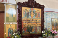 Настоятель храма иконы Божией Матери «Знамение» Курская-Коренная освятил икону Настоятель храма иконы Божией Матери «Знамение» Курская-Коренная освятил икону