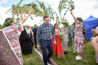 Глава Орловской митрополии принял участие в праздничных мероприятиях «Троицкие хороводы», 31 мая 2026 года, село Льгов Хотынецкого района Орловской области.