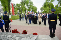  Глава Орловской митрополии принял участие в митинге Памяти и церемонии возложения цветов в сквере Танкистов. 9 мая 2026 года, г.Орел