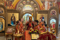 В канун Недели 5-й по Пасхе, о самаряныне, митрополит Орловский и Болховский Тихон совершил всенощное бдение в Троице-Васильевском храме города Орла. 9 мая 2026 года