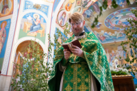 В Седмицу 1-ю по Пятидесятнице (сплошную), в день Святого Духа, в день памяти благоверного великого князя Димитрия Донского и великой княгини Евдокии, в инокинях Евфросинии, митрополит Орловский и Болховский Тихон совершил Божественную Литургию в Свято-Троицком храме поселка Шахово Кромского района Орловской области. 1 июня 2026 года. В Седмицу 1-ю по Пятидесятнице (сплошную), в день Святого Духа, в день памяти благоверного великого князя Димитрия Донского и великой княгини Евдокии, в инокинях Евфросинии, митрополит Орловский и Болховский Тихон совершил Божественную Литургию в Свято-Троицком храме поселка Шахово Кромского района Орловской области. 1 июня 2026 года.