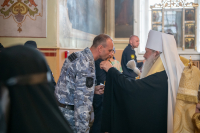 В день памяти святого великомученика Феодора Стратилата, Небесного покровителя сотрудников Федеральной службы судебных приставов, митрополит Орловский и Болховский Тихон возглавил торжественный молебен в Ахтырском кафедральном соборе города Орла, 21 июня 2026 года. В день памяти святого великомученика Феодора Стратилата, Небесного покровителя сотрудников Федеральной службы судебных приставов, митрополит Орловский и Болховский Тихон возглавил торжественный молебен в Ахтырском кафедральном соборе города Орла, 21 июня 2026 года.