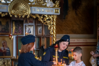 В день памяти святого великомученика Феодора Стратилата, Небесного покровителя сотрудников Федеральной службы судебных приставов, митрополит Орловский и Болховский Тихон возглавил торжественный молебен в Ахтырском кафедральном соборе города Орла, 21 июня 2026 года. В день памяти святого великомученика Феодора Стратилата, Небесного покровителя сотрудников Федеральной службы судебных приставов, митрополит Орловский и Болховский Тихон возглавил торжественный молебен в Ахтырском кафедральном соборе города Орла, 21 июня 2026 года.