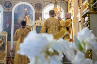 В канун Недели 1-й по Пятидесятнице, Всех святых, и Заговенья на Петров пост, митрополит Орловский и Болховский Тихон возглавил всенощное бдение в главном храме Орловской епархии — Ахтырском кафедральном соборе города Орла. 6 июня 2026 года В канун Недели 1-й по Пятидесятнице, Всех святых, и Заговенья на Петров пост, митрополит Орловский и Болховский Тихон возглавил всенощное бдение в главном храме Орловской епархии — Ахтырском кафедральном соборе города Орла. 6 июня 2026 года