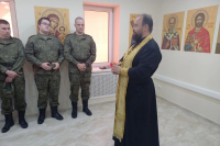 Председатель епархиального отдела по взаимодействию с Вооруженными силами совершил молебен для призывников на Областном призывном пункте, 5 июня 2026 года, г.Орел