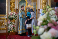В канун дня Ахтырской иконы Божией Матери, митрополит Орловский и Болховский Тихон совершил всенощное бдение в Ахтырском кафедральном соборе города Орла. 14 июля 2026 г.