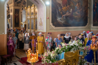 В день празднования Ахтырской иконы Божией Матери, митрополит Орловский и Болховский Тихон возглавил Божественную литургию в Ахтырском кафедральном соборе города Орла. 15 июля 2026 г. В день празднования Ахтырской иконы Божией Матери, митрополит Орловский и Болховский Тихон возглавил Божественную литургию в Ахтырском кафедральном соборе города Орла. 15 июля 2026 г.