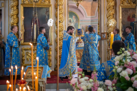 В день празднования Ахтырской иконы Божией Матери, митрополит Орловский и Болховский Тихон возглавил Божественную литургию в Ахтырском кафедральном соборе города Орла. 15 июля 2026 г. В день празднования Ахтырской иконы Божией Матери, митрополит Орловский и Болховский Тихон возглавил Божественную литургию в Ахтырском кафедральном соборе города Орла. 15 июля 2026 г.