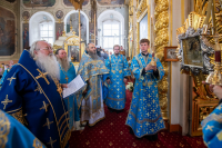 В день празднования Ахтырской иконы Божией Матери, митрополит Орловский и Болховский Тихон возглавил Божественную литургию в Ахтырском кафедральном соборе города Орла. 15 июля 2026 г. В день празднования Ахтырской иконы Божией Матери, митрополит Орловский и Болховский Тихон возглавил Божественную литургию в Ахтырском кафедральном соборе города Орла. 15 июля 2026 г.