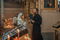 В канун Недели 9-й по Пятидесятнице, Пророка Илии, митрополит Орловский и Болховский Тихон совершил всенощное бдение в Ахтырском кафедральном соборе города Орла. 1 августа 2026 года.
