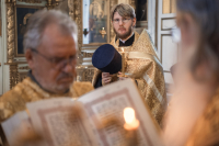 В канун Недели 9-й по Пятидесятнице, Пророка Илии, митрополит Орловский и Болховский Тихон совершил всенощное бдение в Ахтырском кафедральном соборе города Орла. 1 августа 2026 года.