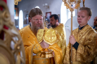 В Неделю 11-ю по Пятидесятнице, день памяти преподобного Антония Римлянина, Новгородского, чудотворца, митрополит Орловский и Болховский Тихон возглавил Божественную литургию в храме Покрова Пресвятой Богородицы поселка Шаблыкино. 16 августа 2026 года В Неделю 11-ю по Пятидесятнице, день памяти преподобного Антония Римлянина, Новгородского, чудотворца, митрополит Орловский и Болховский Тихон возглавил Божественную литургию в храме Покрова Пресвятой Богородицы поселка Шаблыкино. 16 августа 2026 года