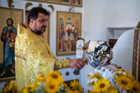 В Неделю 11-ю по Пятидесятнице, день памяти преподобного Антония Римлянина, Новгородского, чудотворца, митрополит Орловский и Болховский Тихон возглавил Божественную литургию в храме Покрова Пресвятой Богородицы поселка Шаблыкино. 16 августа 2026 года В Неделю 11-ю по Пятидесятнице, день памяти преподобного Антония Римлянина, Новгородского, чудотворца, митрополит Орловский и Болховский Тихон возглавил Божественную литургию в храме Покрова Пресвятой Богородицы поселка Шаблыкино. 16 августа 2026 года