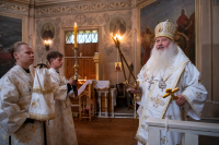 В праздник Преображения Господа Бога и Спаса нашего Иисуса Христа, митрополит Орловский и Болховский Тихон возглавил Божественную литургию и престольные торжества в старинном Спасо-Преображенском храме села Спасское-Лутовиново — родового имения великого русского писателя Ивана Сергеевича Тургенева. 19 августа 2026 года, Мценский район. В праздник Преображения Господа Бога и Спаса нашего Иисуса Христа, митрополит Орловский и Болховский Тихон возглавил Божественную литургию и престольные торжества в старинном Спасо-Преображенском храме села Спасское-Лутовиново — родового имения великого русского писателя Ивана Сергеевича Тургенева. 19 августа 2026 года, Мценский район.