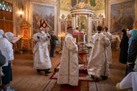 В праздник Преображения Господа Бога и Спаса нашего Иисуса Христа, митрополит Орловский и Болховский Тихон возглавил Божественную литургию и престольные торжества в старинном Спасо-Преображенском храме села Спасское-Лутовиново — родового имения великого русского писателя Ивана Сергеевича Тургенева. 19 августа 2026 года, Мценский район. В праздник Преображения Господа Бога и Спаса нашего Иисуса Христа, митрополит Орловский и Болховский Тихон возглавил Божественную литургию и престольные торжества в старинном Спасо-Преображенском храме села Спасское-Лутовиново — родового имения великого русского писателя Ивана Сергеевича Тургенева. 19 августа 2026 года, Мценский район.