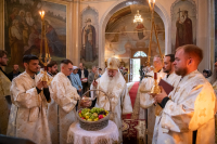 В праздник Преображения Господа Бога и Спаса нашего Иисуса Христа, митрополит Орловский и Болховский Тихон возглавил Божественную литургию и престольные торжества в старинном Спасо-Преображенском храме села Спасское-Лутовиново — родового имения великого русского писателя Ивана Сергеевича Тургенева. 19 августа 2026 года, Мценский район. В праздник Преображения Господа Бога и Спаса нашего Иисуса Христа, митрополит Орловский и Болховский Тихон возглавил Божественную литургию и престольные торжества в старинном Спасо-Преображенском храме села Спасское-Лутовиново — родового имения великого русского писателя Ивана Сергеевича Тургенева. 19 августа 2026 года, Мценский район.